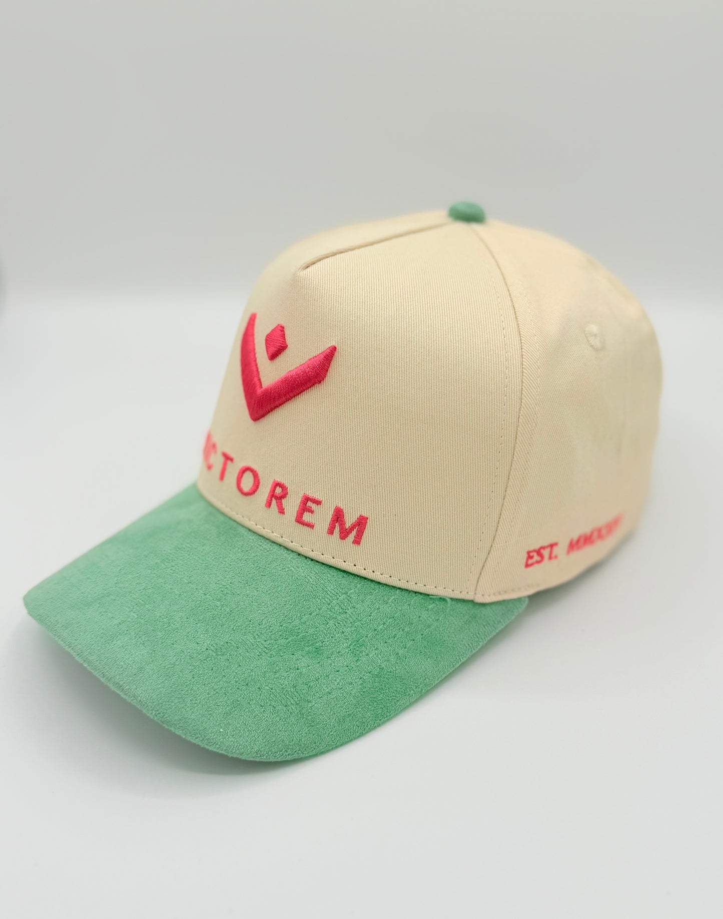 Beige & Green Cap