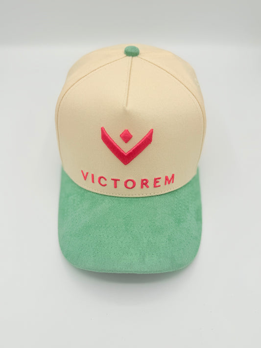Beige & Green Cap