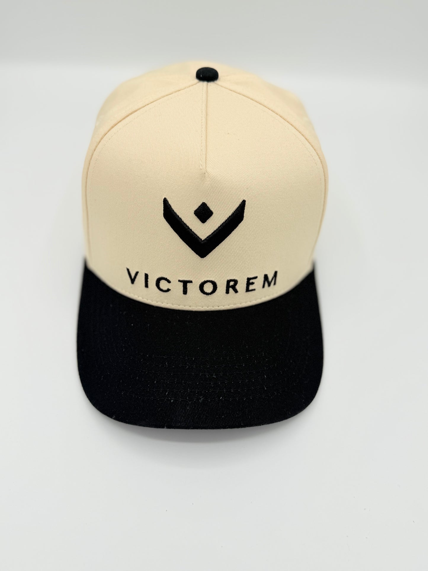 Beige & Black Cap