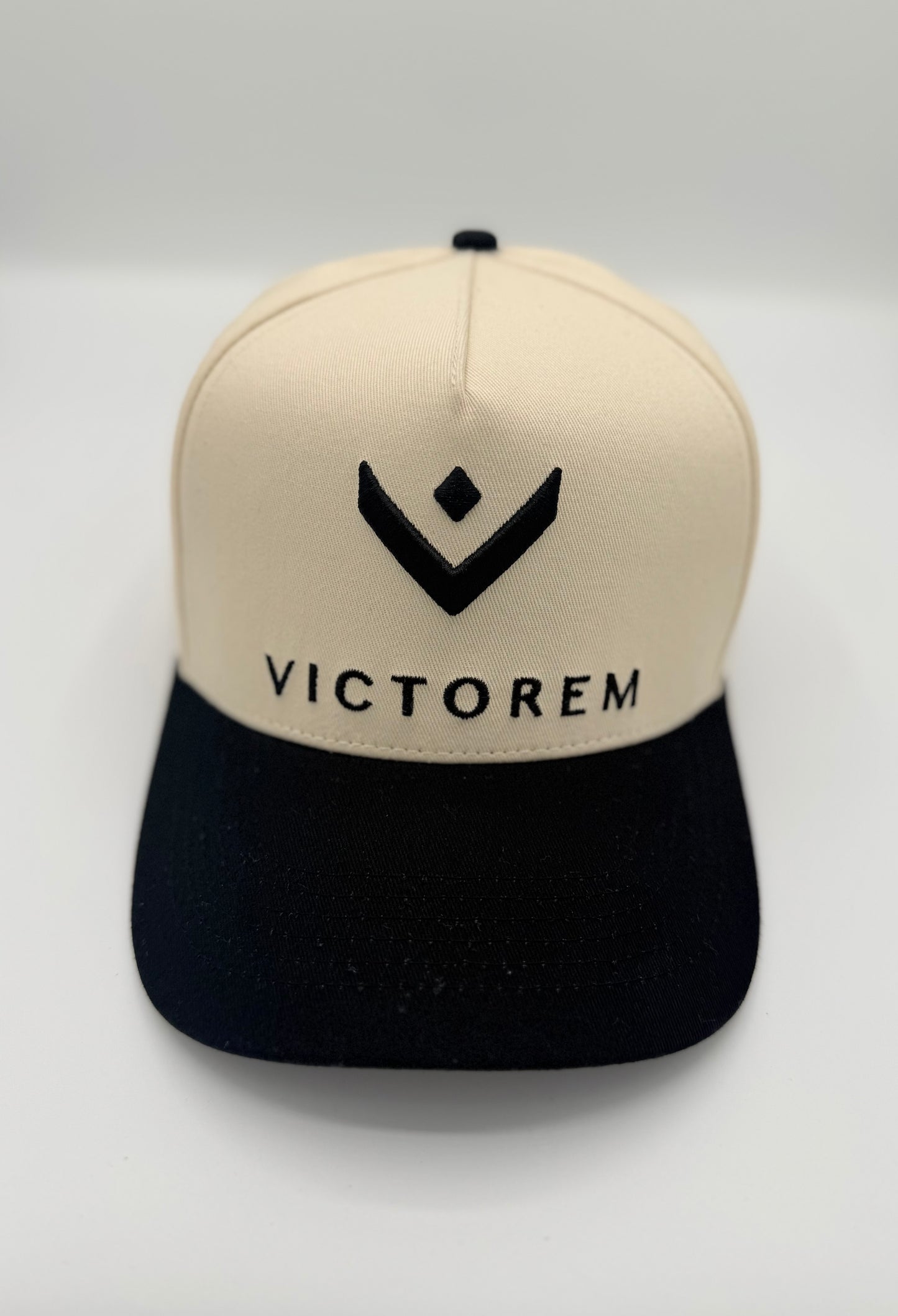 Beige & Black Cap
