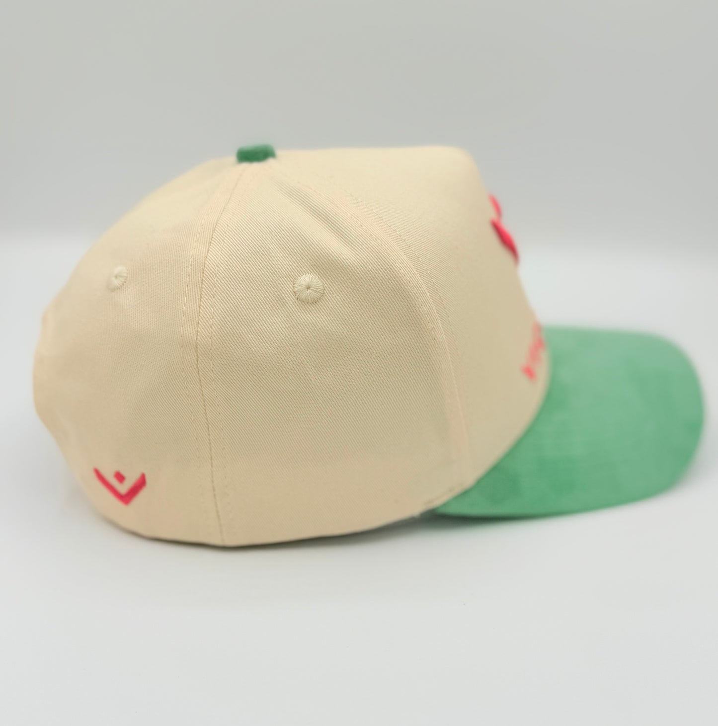 Beige & Green Cap