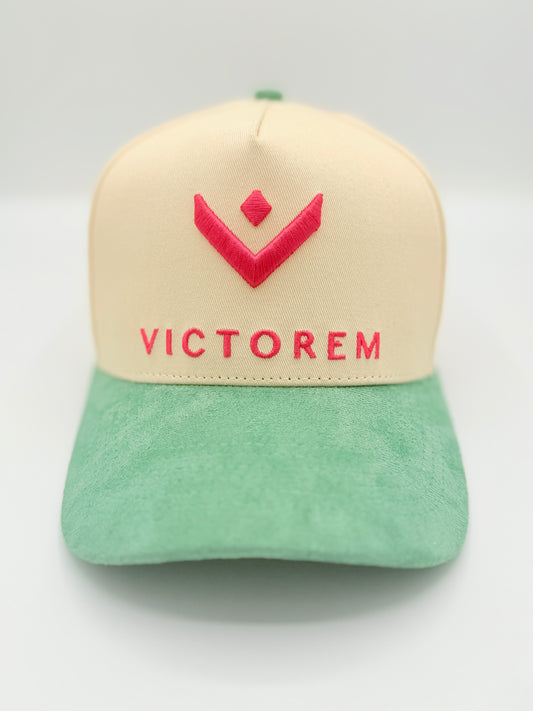 Beige & Green Cap